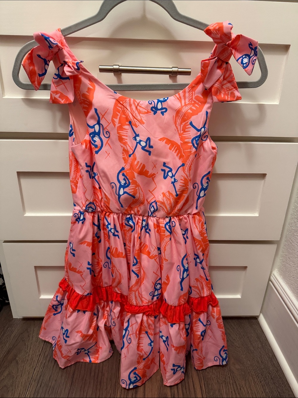 Peek Girls PinkTropical Print Dress